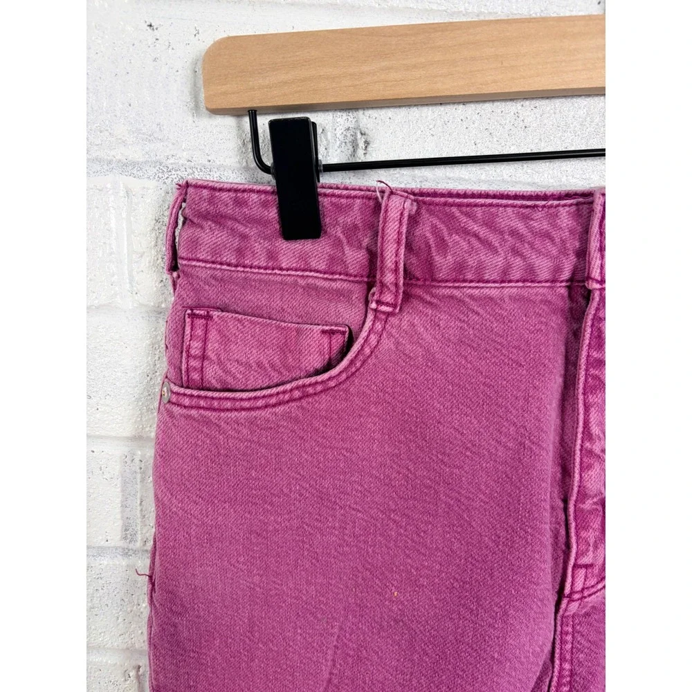 Anthropologie Pilcro Cut Off Jean Shorts Women 26 Purple Mid Rise Pockets - Picture 4 of 14
